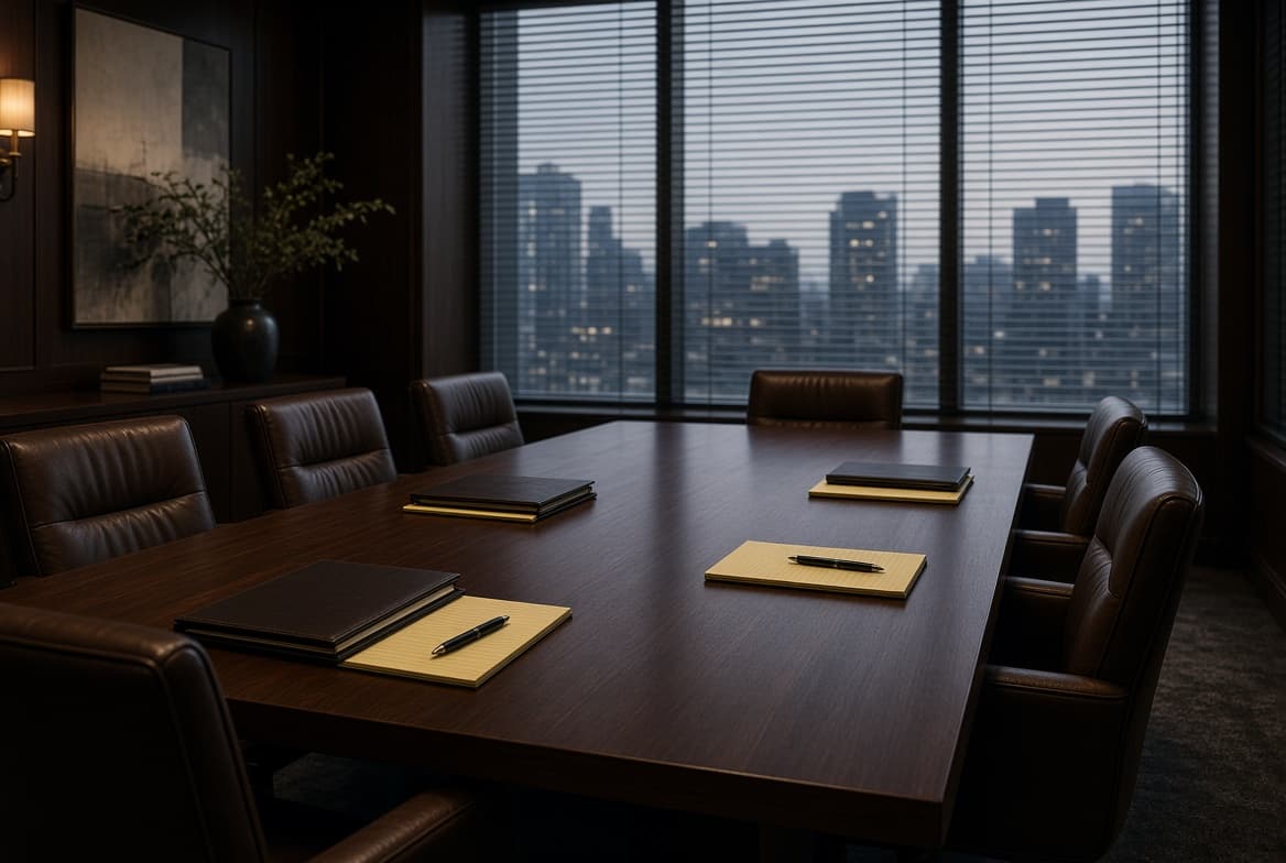 Quiet law-firm conference room