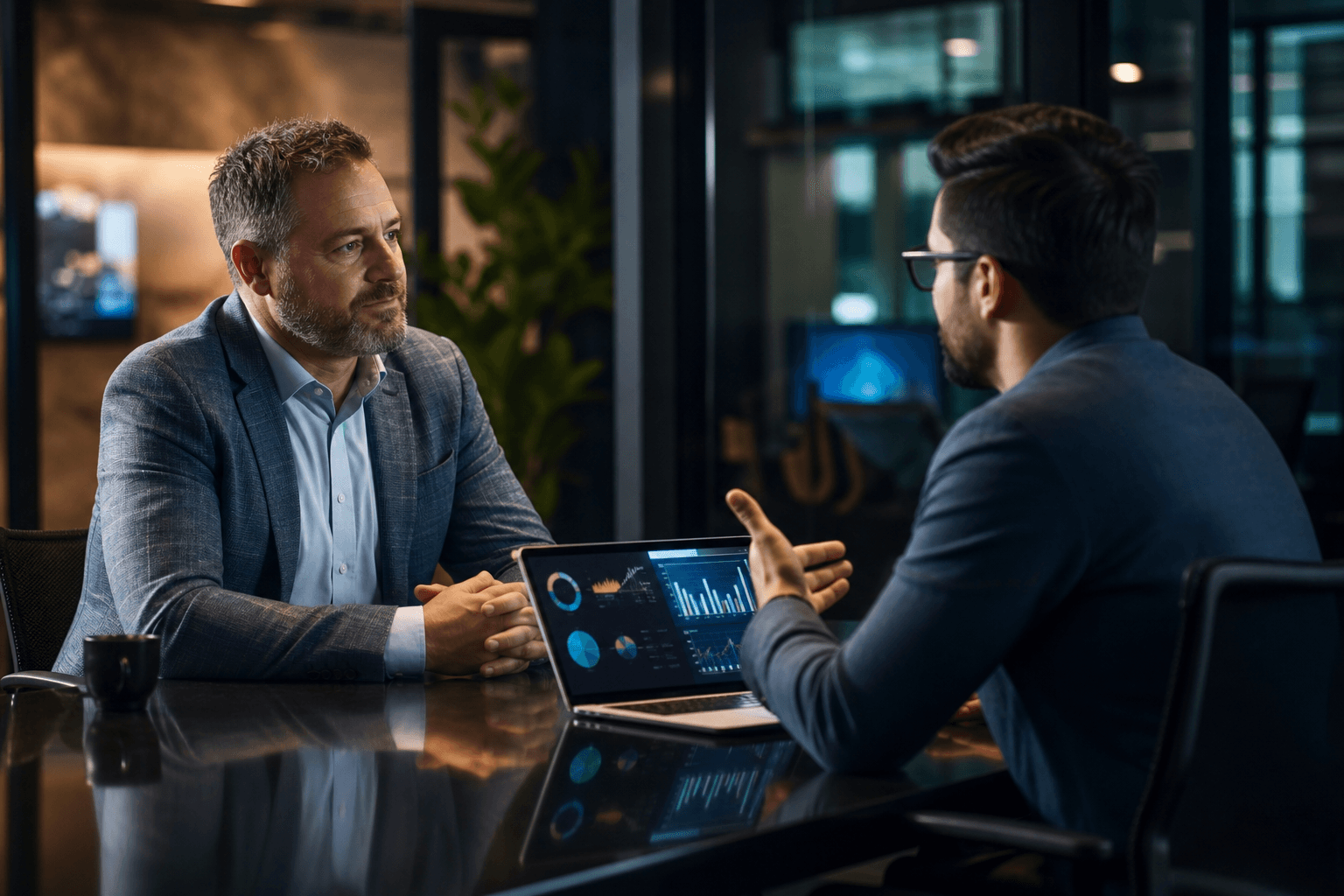 In-person AI consulting meeting